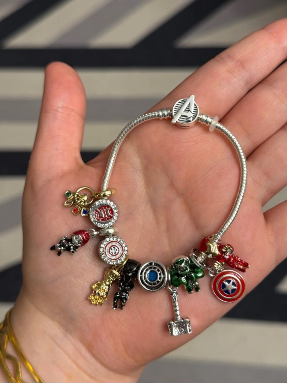 11pcs Disney PANDORA The Avengers charms bracelet + add box for $50